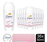 Dove Powder Soft Roll On Anti-Perspirant w/ 48H Long Lasting Fragrance 50ml,36pk