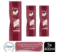 Dove Pro Age Body Lotion with AHA, Olive Oil & VitaminB3 For Mature Skin 3x400ml