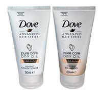 Dove Pure Care Dry Oil Bundle - 2 Items - Shampoo & Conditioner for Dull, Dry Hair
