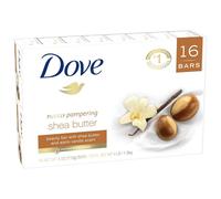 Dove Purely Pampering 16-4 OZ Shea Butter Bar Soaps, Warm Vanilla Scent, 64 OZ, White