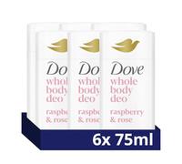 Dove Raspberry & Rose 48hr Whole Body Deodorant Stick 6x 75 ml
