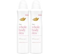 Dove Raspberry & Rose Whole Body Deodorant Spray 0% aluminium deodorant for all-day odour control 150 ml (Pack of 2)