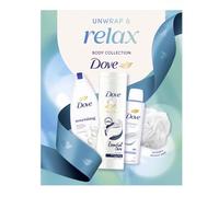 Dove Relax 4 Piece Body Care Collection Gift Set Bodywash Body Lotion Deodorant