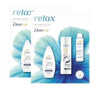 Dove Relax Trio Gift Set for Women with Hydrating Bodywash, Nourishing Body Lotion & Classic Antiperspirant Deodorant, 2 pack - Complete Self-Care Bundle Skincare Gift