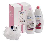 Dove Relaxing Beauty Body Wash Duo Gift Set With Bath Puff