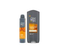Dove Sandalwood And Vanilla Bundle Deodorant Spray And Body Wash In Orange Orange One Size