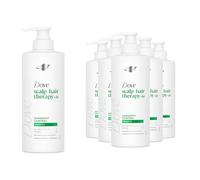Dove Scalp + Hair Therapy Dandruff Control Shampoo 250ml, 6 Pack - Flake Free Formula with Salicylic Acid and Piroctone Olamine, Clinically Proven Scalp Care for Smoothness and Healthy Hair