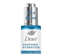 Dove Scalp + Hair Therapy Soothing Hydration 3-in-1 Scalp Serum hair treatment to boost scalp moisturisation 45 ml - Pack of 12