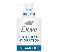 Dove Scalp + Hair Therapy Soothing Hydration Shampoo hair care with Hyaluron-Complex and Pharma-Grade Glycerin for up to 100 hours of hydrated hair 400 ml - Pack of 6