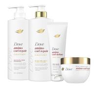 Dove Shampoo Conditioner & Mask Amino Curl Regimen Pack 4 Pk for Curly Coily Hair with Bio-Protein Care Technology + Amino & Jojoba Oil