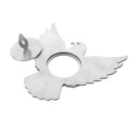 Dove Shaped Stainless Steel Candle Topper 10cm Silver for Jar Candles