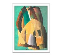 Dove Shore Road Abstract Modernist Painting Large Framed Art Print Poster Wall Decor 18x24 in