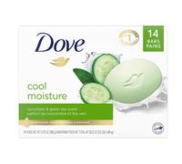 Dove Skin Care Beauty Bar For Softer Skin Cucumber and Green Tea More Moisturizing Than Bar Soap 3.75 oz 14 Bars