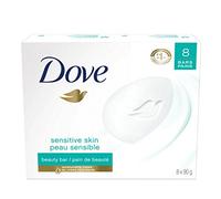 Dove Soap Sensitive, 90 g, For body, face and hands, Gently cleanses without drying, Hydrates, softens and nourishes the skin, Suitable for everyday use, Cream soap for hands and body, Pack of 8