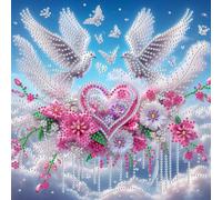 Dove Special Shaped 5D DIY Partial Drill Diamond Art Kit 30x30cm (Dove)