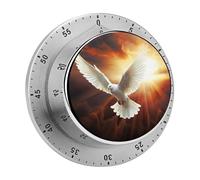 Dove Sun Art Kitchen Timer 60 Minute Visual Wind Up Timers Indoor Mechanical Timers with Magnetic Base Stainless Steel Timer for Home Cooking Time Management Tool