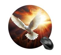 Dove Sun Art Mouse Pad Round Laptop Mouse Mat Cute Computer Mousepad Keyboard Pad Non-Slip Desk Pads for Gaming Office Work Home