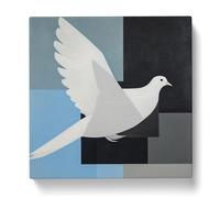 Dove Suprematism No.3 Canvas Print for Living Room Bedroom Home Office Décor, Wall Art Picture Ready to Hang, 20x20 Inch (50x50 cm)