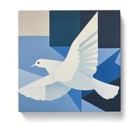 Dove Suprematism No.4 Canvas Print for Living Room Bedroom Home Office Décor, Wall Art Picture Ready to Hang, 20x20 Inch (50x50 cm)