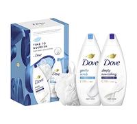 Dove Time to Nourish Body Wash Collection Gift Set with a luxury shower puff perfect gifts for her 2 piece