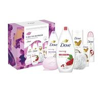 Dove Time to Refresh Complete Collection Gift Set with a luxury shower puff perfect gifts for her 6 piece