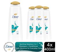 Dove Ultra Care 2-in-1 Shampoo & Conditioner - Daily Moisture 4x400 ml