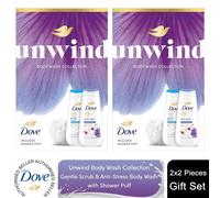 Dove Unwind Duo Advance Gift Set with Exfoliating & Anti Stress Bodywash