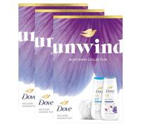 Dove Unwind Duo Bodywash Gift Set with Exfoliating & Anti Stress 225ml- 3 Pack, Nourishing Skin Cleanser for Women - Daily Shower Essentials with Calming and Smoothing Formula-Ideal Pamper Gift