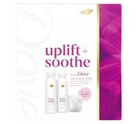 Dove Uplift + Soothe Collection Gift Set with two body washes and a Shower Puff perfect gifts for her 2 pc