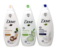 Dove Variety Pack Body Wash Deeply Nourishing for Instantly Soft Skin Refreshing Cucumber for Refreshing and Uplifting Skin and Shea Butter for Pam