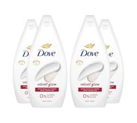 Dove Velvet Glow Body Wash 0% Sulfate SLES for Women Made with Naturally Derived Cleansers and Plant Based Moisturiseres Gently Cleanses for Softer and Smoother Skin, 450ml Pack of 3