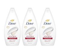 Dove Velvet Glow Body Wash 0% Sulfate SLES for Women Made with Naturally Derived Cleansers and Plant Based Moisturiseres Gently Cleanses for Softer and Smoother Skin, 450ml Pack of 3