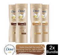 Dove Visible Glow Self Tan Lotion Medium to Dark, 3 Pack, 400ml