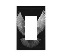 Dove with Wings Spread Light Switch Wall Plate Faceplate Cover Single Rocker 1 Gang Decorator Outlet Receptacle Covers for Home Kitchen Room Bathroom Decor