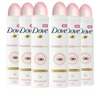 Dove Women Anti-Perspirant Deodorant Spray, Invisible Care, 250ml - 6 Pack