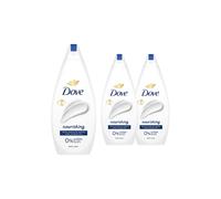 Dove Women's 'Body Wash' 0% Sulfate SLES Nourishing Moisture Soft Smooth Skin, 3x720ml in White Dove White
