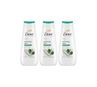 Dove Women's 'Body Wash' Hydrating Care 24H Renewing Micromoisture, 3x 400ml in White Dove White