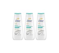 Dove Women's 'Body Wash' Hypoallergenic 24H Renewing Micro Moisture, 3x 400ml in White Dove White