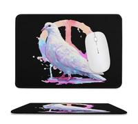 Dove1 with Peace Sign Non-Slip Mouse Pads Rubber Base Mouse Mat for Desktop Home Office 7.9"x9.4"