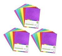 Dovecraft A4 Double Sided Glitter Bumper Pack 350gsm - Rainbow Bright -2 Pack