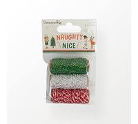 Dovecraft DCTWN016X21-Dovecraft Christmas Naughty or Nice Twine, Multi, One