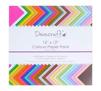 Dovecraft Colours Paper Pad, Paper Pad, 12inch by 12inch, Coloured paper, craft paper, paper crafts