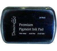 Dovecraft Essentials Premium Non Toxic Pigment Ink Pad, Jet Black,8.5 x 2 x 6 cm
