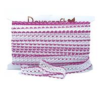 Dovecraft Eyelet Knitting in Lace per meter - Cerise