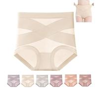 Doveloom Leak Proof Tummy Control Panties, Ultimate Comfort Leakproof And Shaping Panties, Breathable High Waist Underwear(Skin,L)