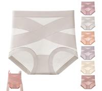 Doveloom Panties, Doveloom - Ultimate Comfort Leakproof and Shaping Panties, Women's High Waisted Cotton Underwear (Grey,XXL)