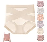 Doveloom Panties, Doveloom - Ultimate Comfort Leakproof and Shaping Panties, Women's High Waisted Cotton Underwear (Skin,XXL)