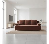 Dover 3 Seater Sofa Bed With Dl Mechanism Bedding Storage 192 Cm Wide Modern Sofa For The Living Room Orange