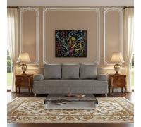 Dover 3 Seater Sofa Bed With Dl Mechanism Bedding Storage 192 Cm Wide Modern Sofa For The Living Room Grey