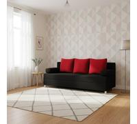 Dover 3 Seater Sofa Bed With Dl Mechanism Bedding Storage 192 Cm Wide Modern Sofa For The Living Room Black And Red